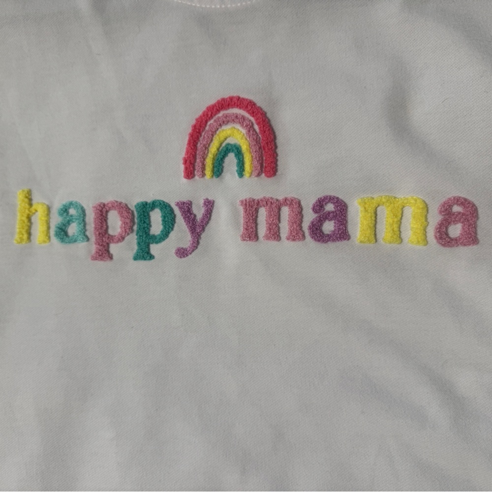 Simply Southern White Tee with Rainbow Embroidery